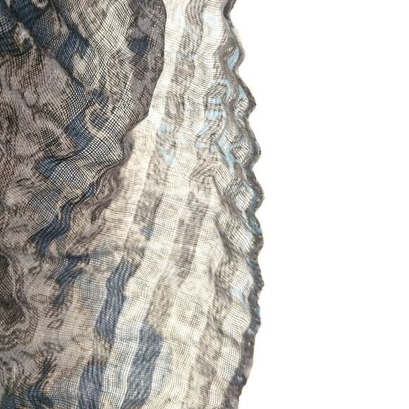 VAN HEUSEN Blue Gray Multicolored Classic Paisley Scarf Large 38" x 77" - Picture 2 of 11